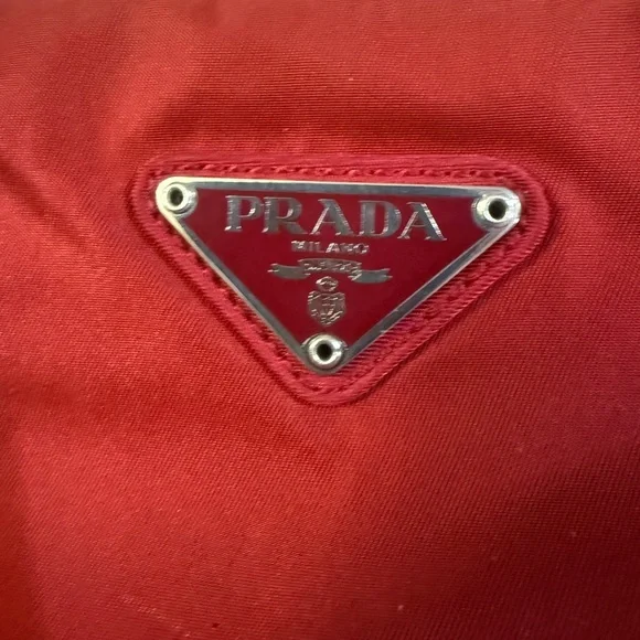 Prada Nylon Red Tote Bag with COA - Picture 7 of 12